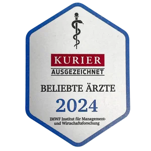 KURIER Ausgezeichnet – Beliebte Ärzte 2024 (IMWF) für OA Dr. René Kaplan